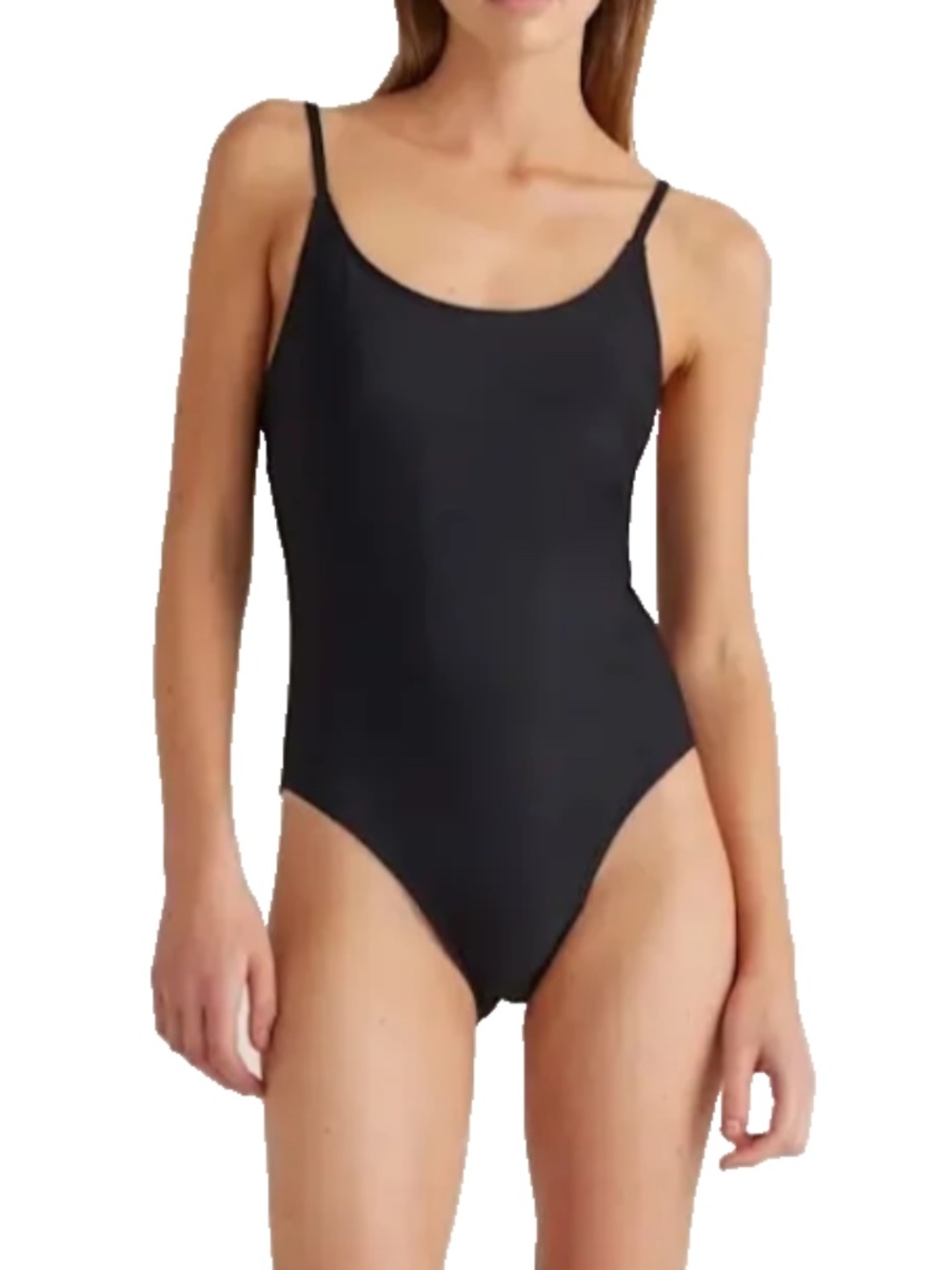Quince Medium Black Swimsuit Italian Cami One-Piece NWT